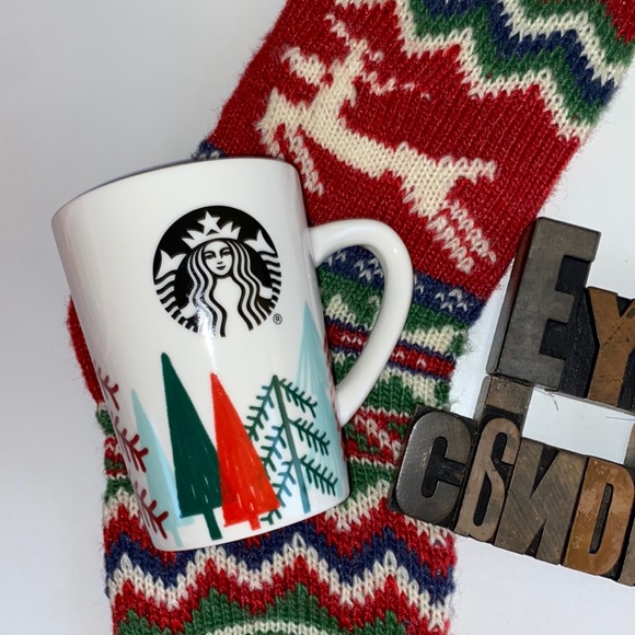 🆕🌲☕️🧜‍♀️STARBUCKS 14 oz. Holiday Ceramic Coffee Mug - Picture 1 of 8